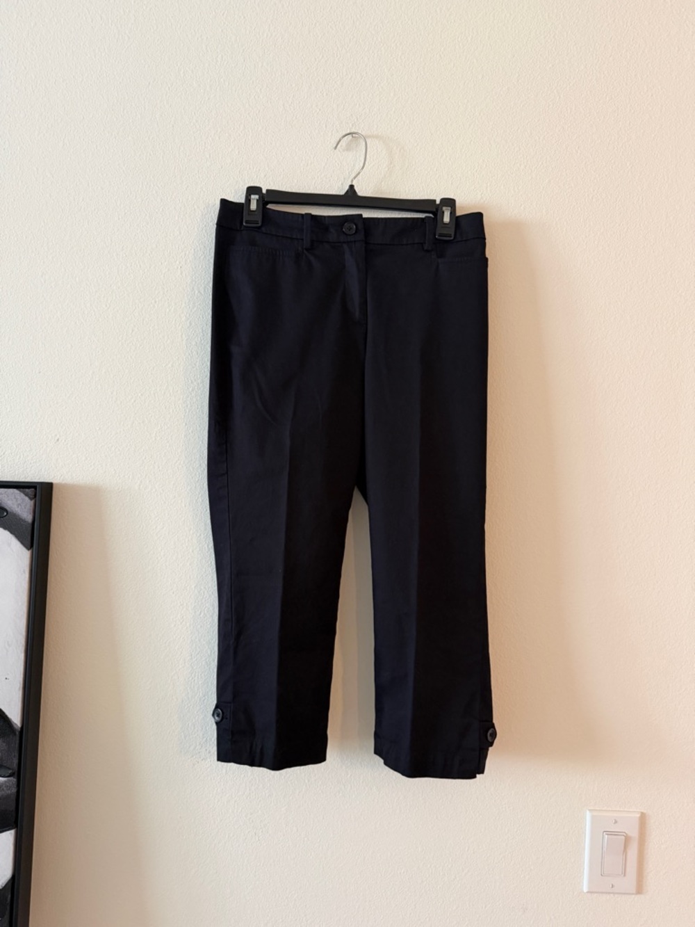 Black cotton capri Pants size 4